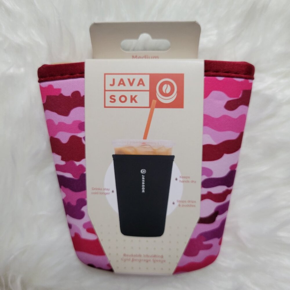 Java Sok Pink Camo Drink Sleeve